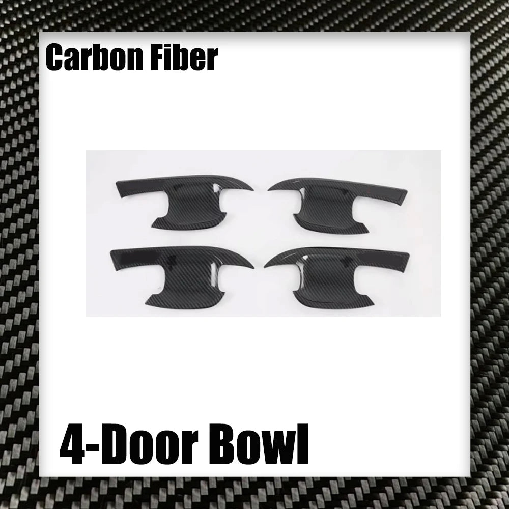 Car Handle Cover for Ford Focus C519 MK4 Zetec ST-Line 2019 2025 Carbon Fiber Black Door Part Sticker Trim Strip Cap Accessories