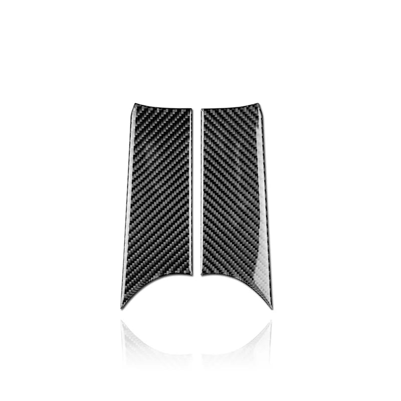 AMBERMILE 2PCS for Mini Cooper F56 JCW Accessories Car Interior Carbon Fiber Door Handle Cover Trim Sticker Decals Car Styling