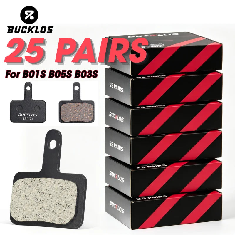 BUCKLOS Brake Pads Bike 25 Pairs MTB Hydraulic Brake Disc Pa