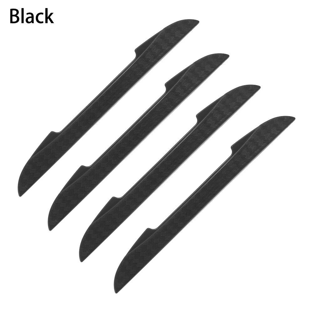 New 4PCS Protective Strip Car Side Door Edge Protector Scrape Guard Bumper Guards Handle Cover 3D Sticker Car Styling Emblem