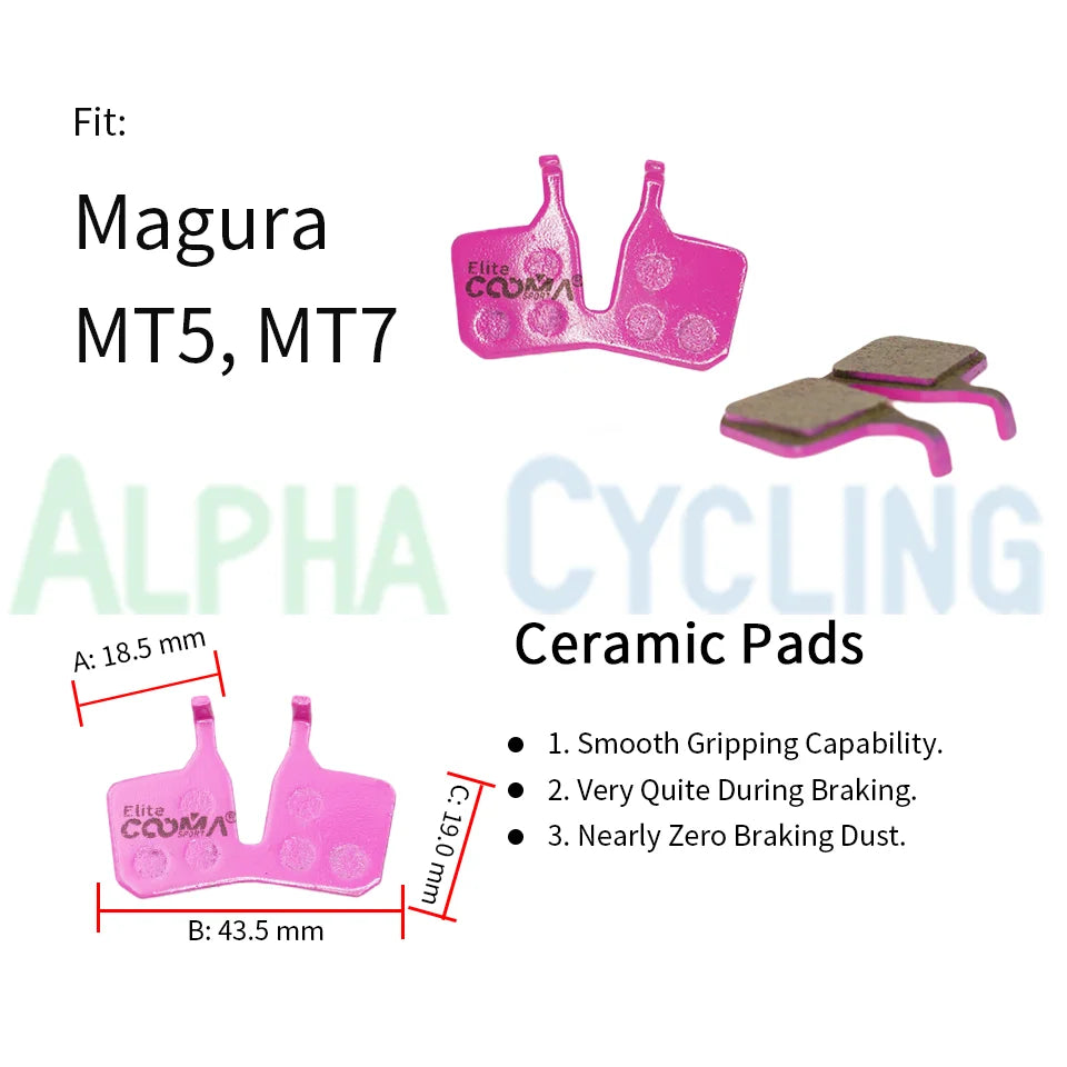4 Pairs Ceramic Bicycle Disc Brake Pads for Magura MT7 PRO M