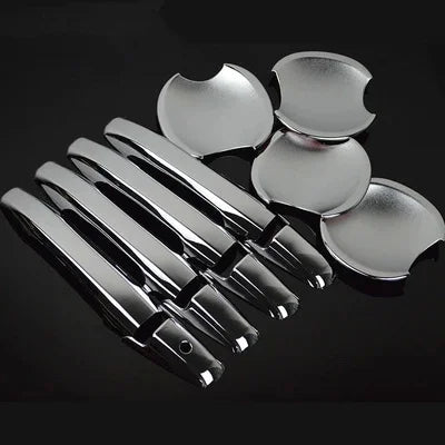 For Honda Civic 2006 2007 2008 2009 2010 2011 Carbon Fiber Chrome Car Door Handle Cover Decor Trim Styling Accessories