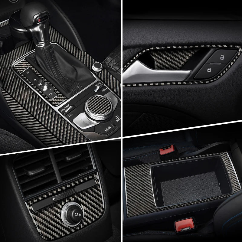 Carbon Fiber For Audi A3 8V S3 Car Interior Gearshift Air Co