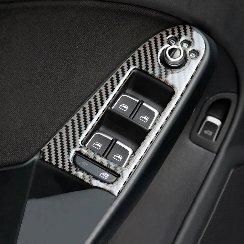 Carbon Fiber For Audi A4 B8 A5 Car Gearshift Air Conditionin