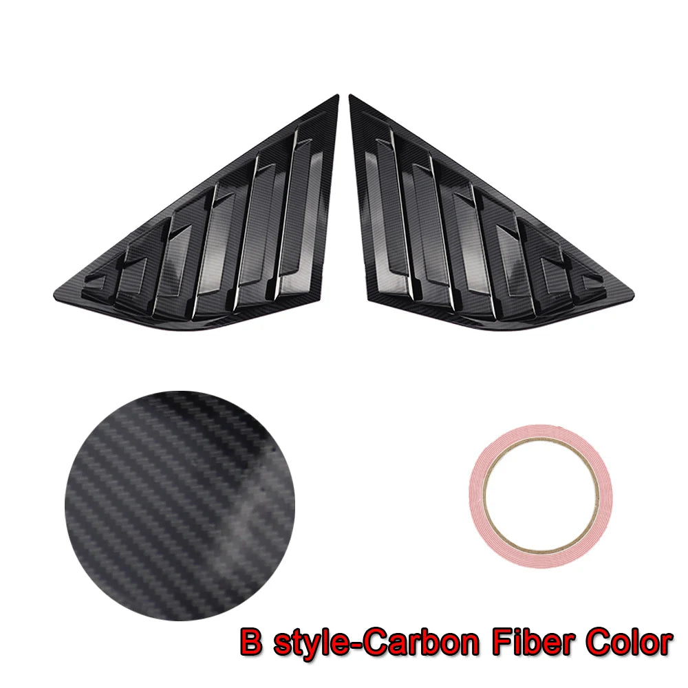 Rear Quarter Window Louvers Panel Side Tuyere Vent Cover Sticker Trim fit for Ford Focus 2012-2018 ST RS Hatchback MK3 ABS 1Pair