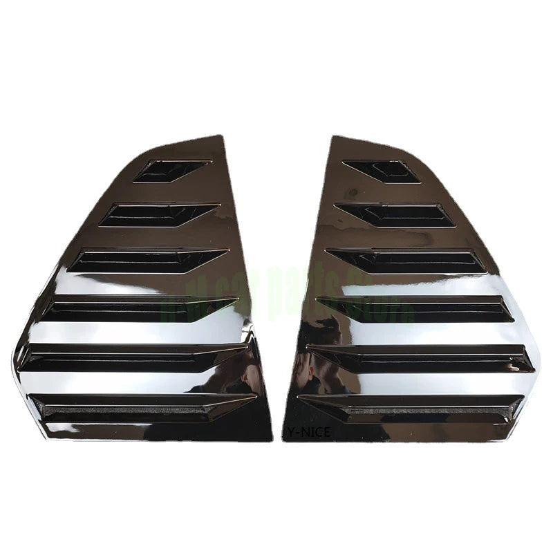 Exterior Car Rear Windows Triangle Louver Cover Stickers For