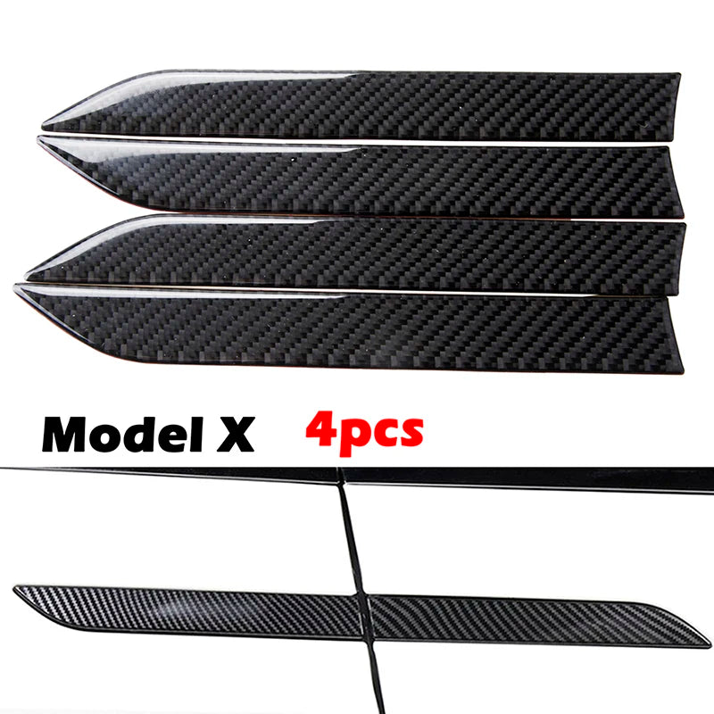 Car Door Handle Anti-scratch Sticker Real Carbon Fiber Trim 
