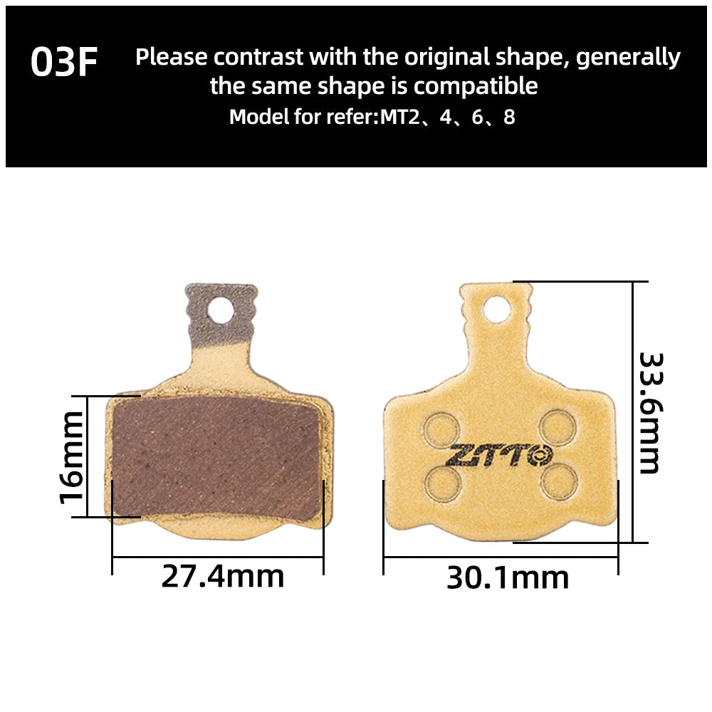 BIKEIN 4 Pairs Resin/Ceramic/Full Metal Bicycle Disc Brake P
