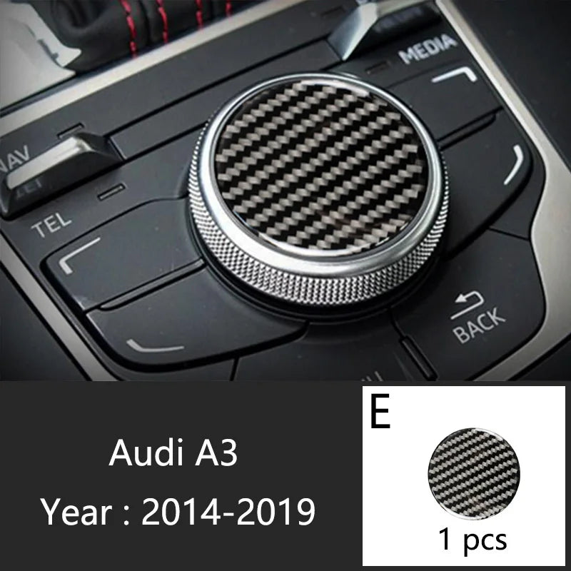 Carbon Fiber For Audi A3 8V S3 Car Interior Gearshift Air Conditioning CD Panel Door Armrest Cover Trim Stickers Accessories