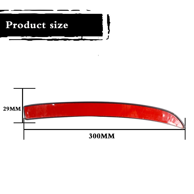 New Sport Red/Carbon Fiber Style Rear Wing Trim Spoiler Exte