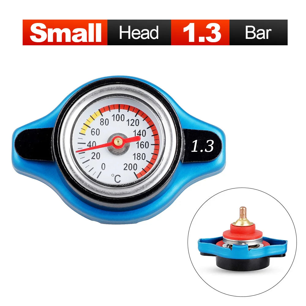 For Motorcycles Car Racing Radiator Cap Tank Cover Head Thermometer Water Temperature Gauge 0.9 1.1 1.3 1.8Bar with Utility Safe