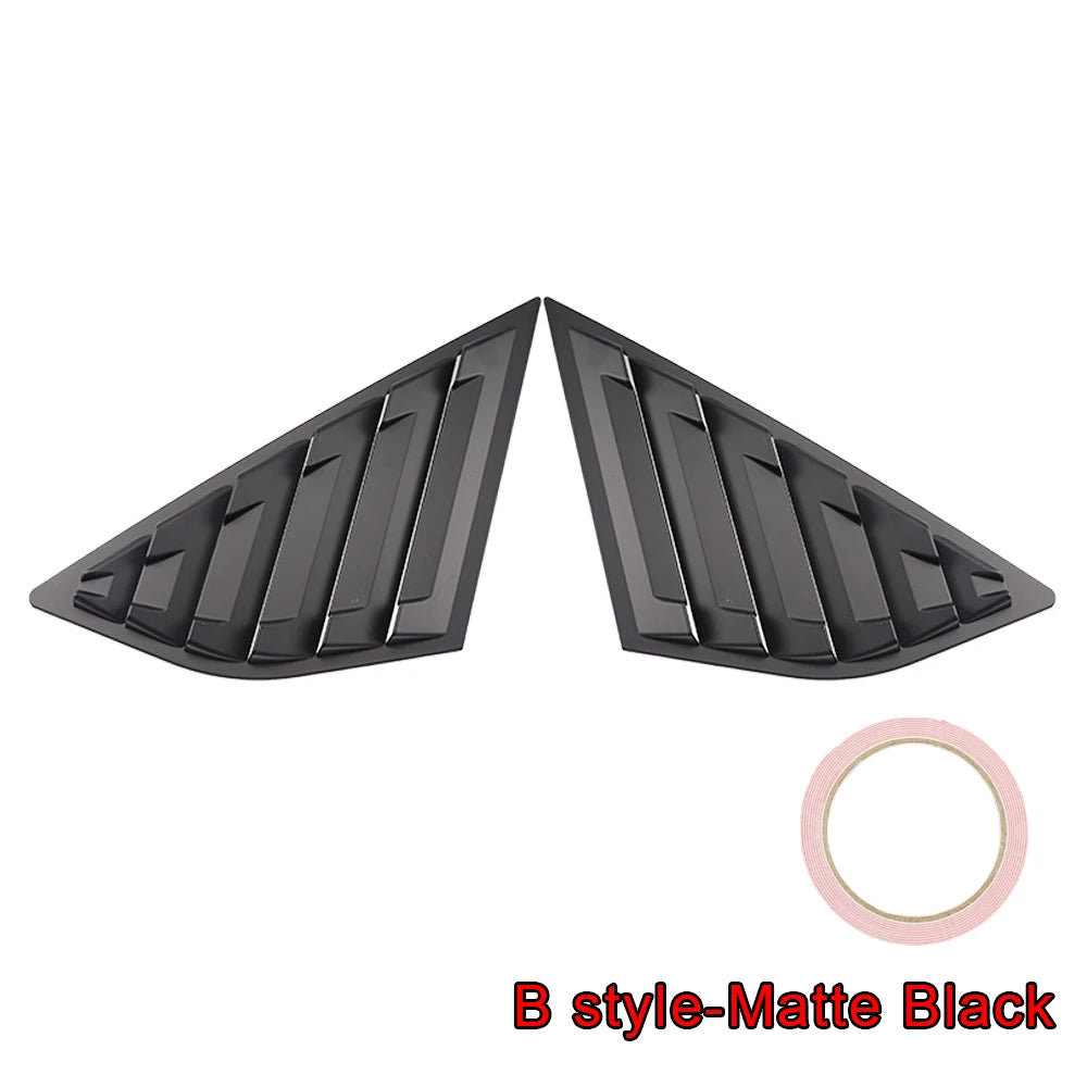 Rear Quarter Window Louvers Panel Side Tuyere Vent Cover Sticker Trim fit for Ford Focus 2012-2018 ST RS Hatchback MK3 ABS 1Pair