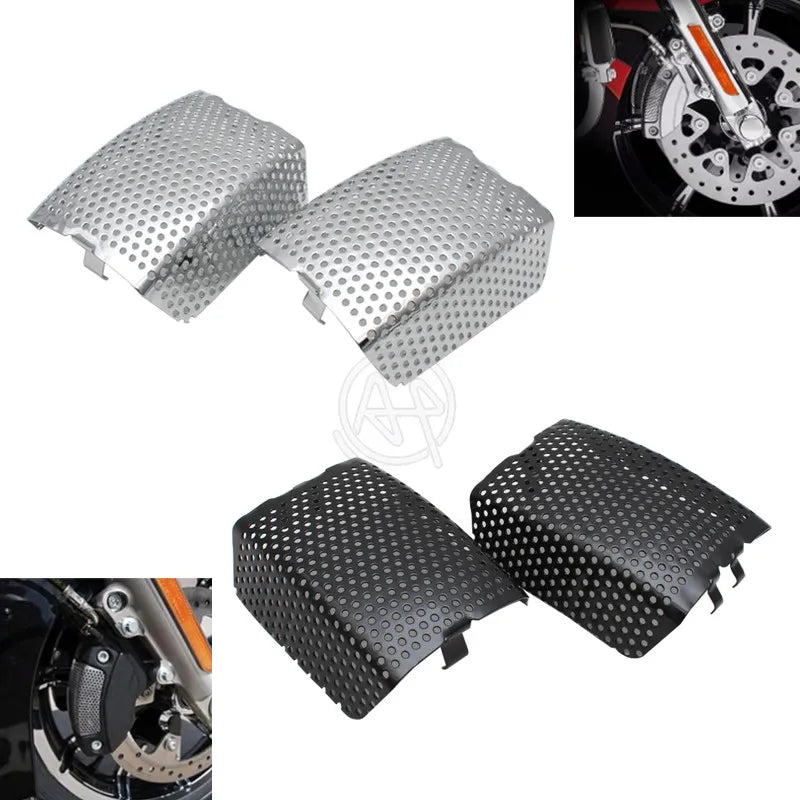 1pair Motorcycle Front Brake Caliper Cover For Harley Electr