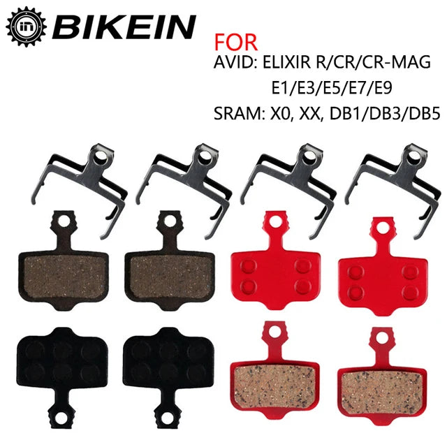 4 Pairs Resin/Ceramic/Full Metal Bike Disc Brake Pads For Avid Elixir R/CR/CR-MAG/E1/3/5/7/9 SRAM X0 XX DB1/3/5 MTB Brake Pads