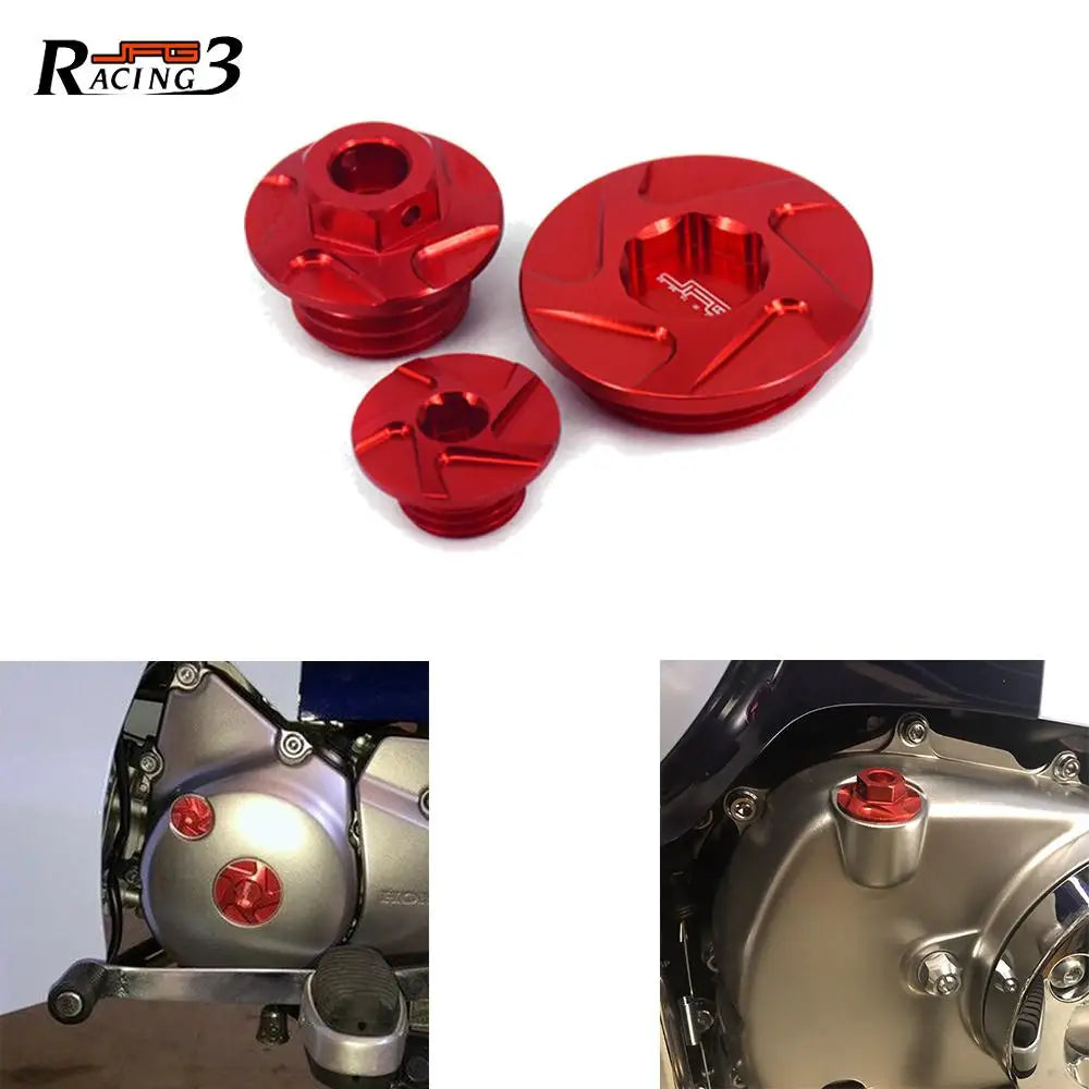 CNC Engine Timing Oil Plug Brake Fluid Reservoir Cap Chain A