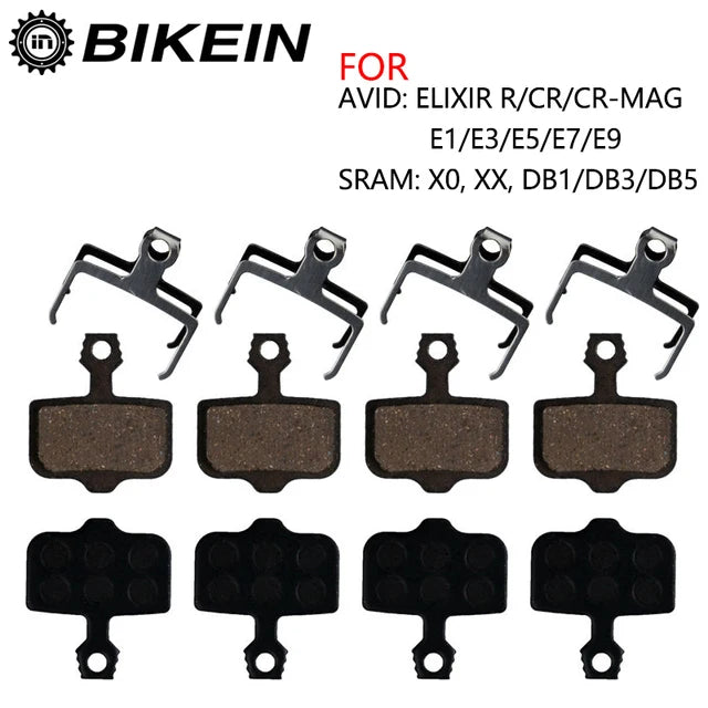 4 Pairs Resin/Ceramic/Full Metal Bike Disc Brake Pads For Avid Elixir R/CR/CR-MAG/E1/3/5/7/9 SRAM X0 XX DB1/3/5 MTB Brake Pads