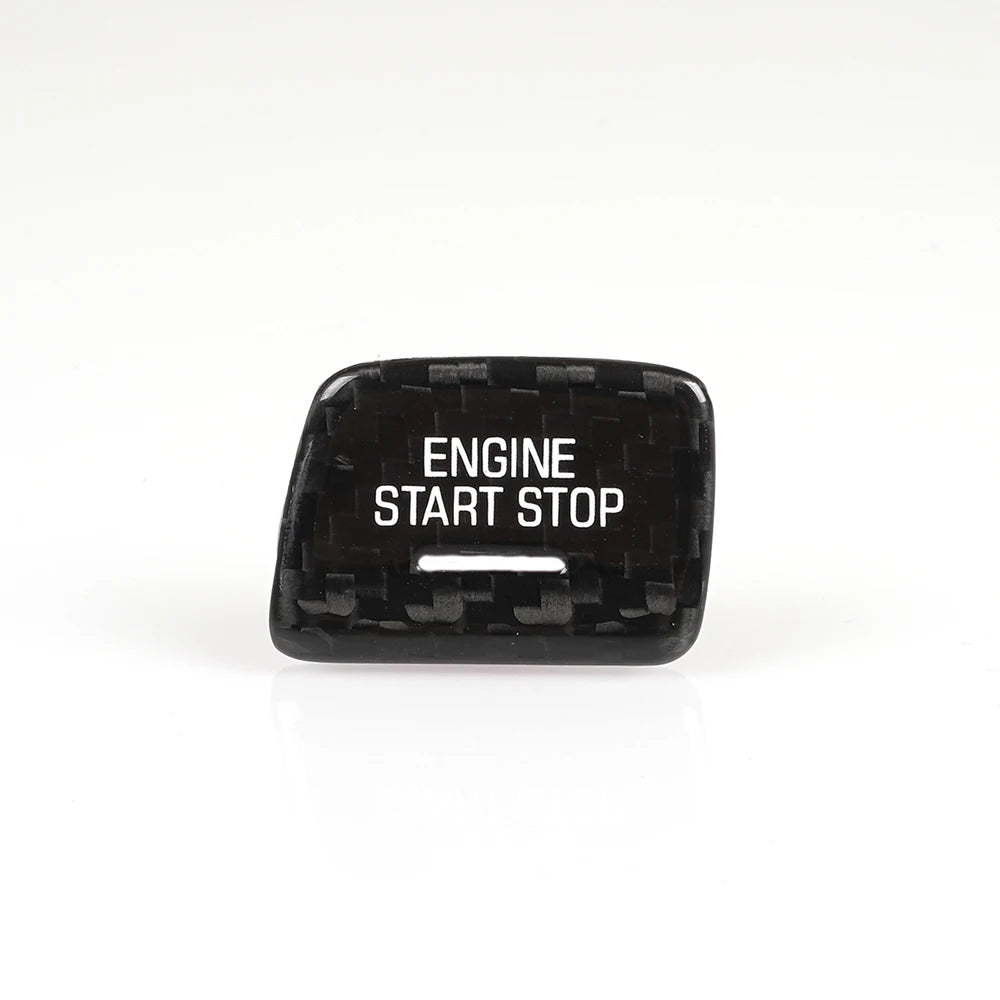 Carbon Start Stop Push Button For Chevrolet Camaro Corvette C7 Car Engine Ignition Switch Button Cover Decoration Trim Keyless