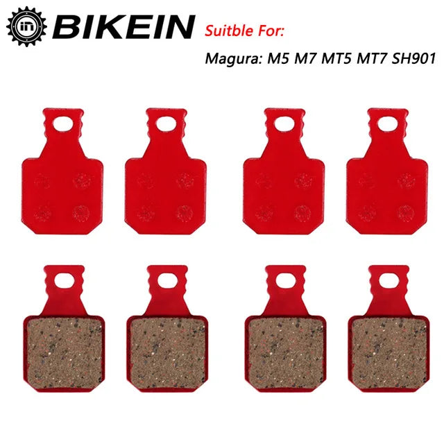 BIKEIN 4 Pairs Mountain Bicycle Hydraulic Brake Pad MTB Bike Parts for Magura M5 M7 MT5 MT7 SH901 Resin Ceramic Disc Brake Pads