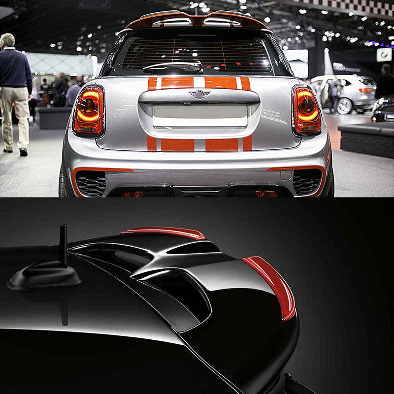New Sport Red/Carbon Fiber Style Rear Wing Trim Spoiler Exte