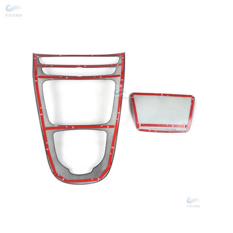 Car ABS Carbon Fiber Texture Console Gear Panel Cover Frame 