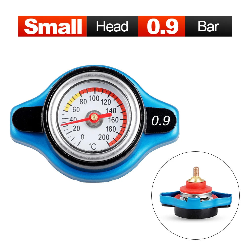 For Motorcycles Car Racing Radiator Cap Tank Cover Head Thermometer Water Temperature Gauge 0.9 1.1 1.3 1.8Bar with Utility Safe