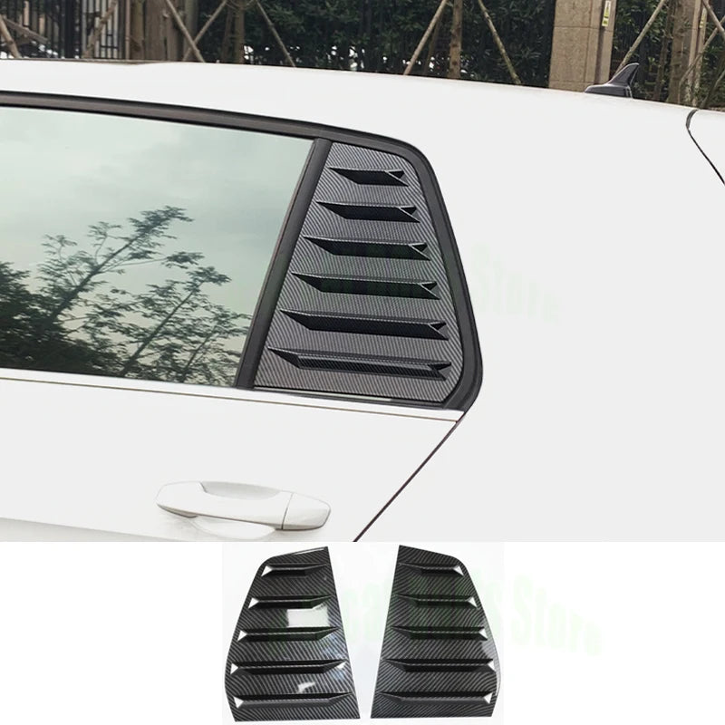 Exterior Car Rear Windows Triangle Louver Cover Stickers For