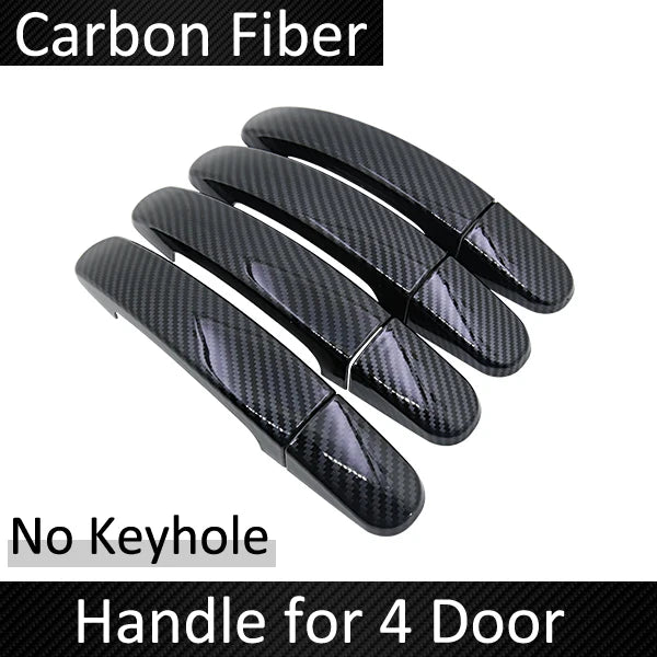 Black Carbon Fiber Door Handle Cover for Ford Transit Custom 2012 2019 2016 2017 2018 Car Accessories Stickers Trim Set Chrome
