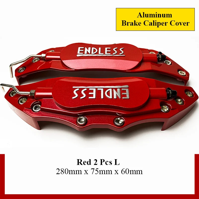 2Pcs Car Styling Aluminum Endless Brake Caliper Cover Car Accessories For BMW Mercedes Benz Audi VW Peugeot FIAT 14-19 Inch
