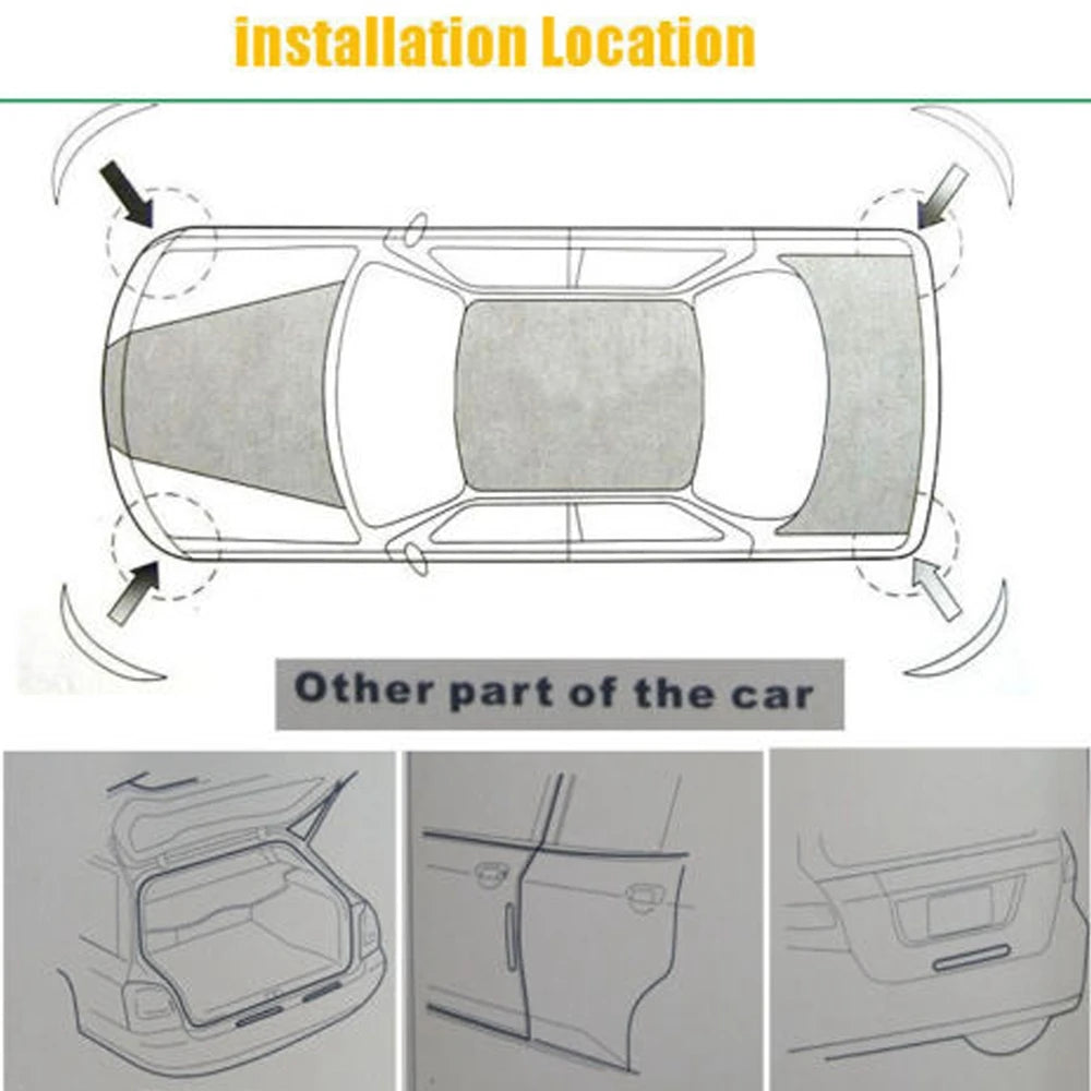 runmade Universal Carbon Car Corner Front Protector Guard St