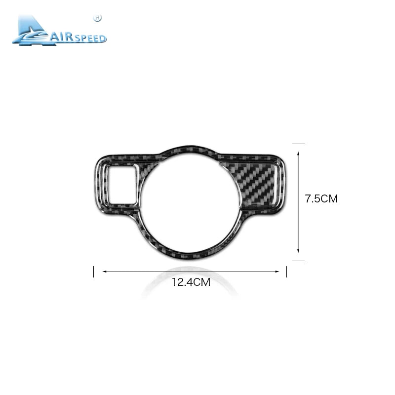 Airspeed Carbon Fiber Headlight Switch Stickers For Mercedes