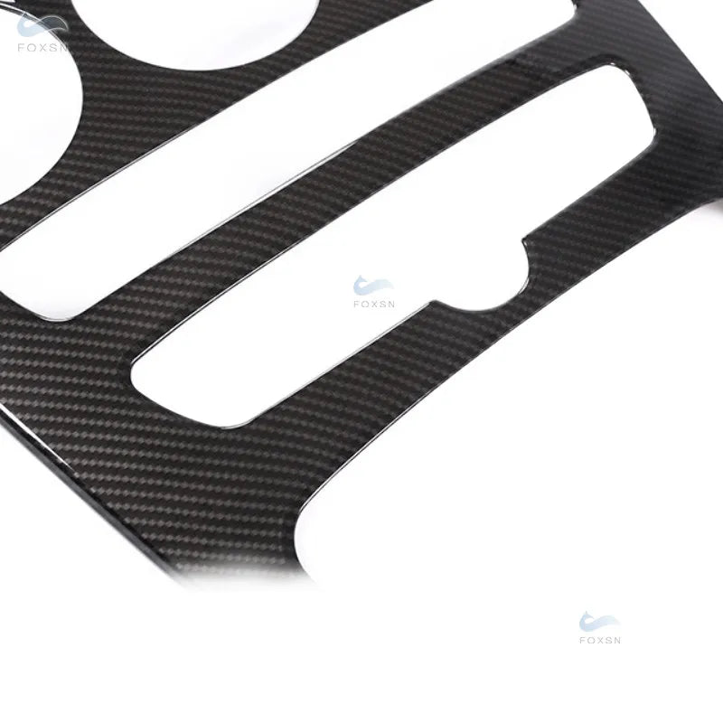 Car ABS Carbon Fiber Texture Console Gear Panel Cover Frame 