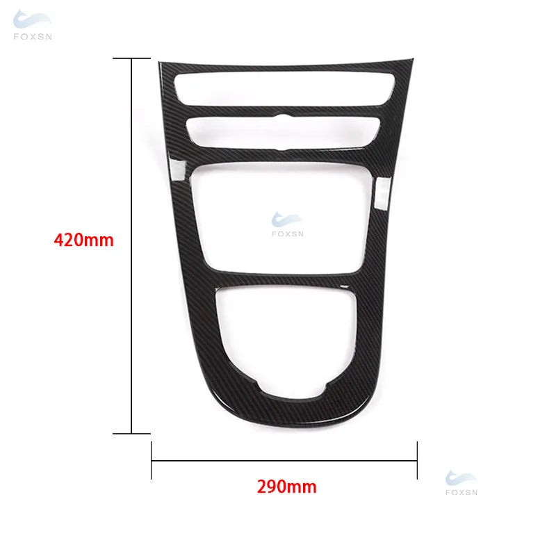 Car ABS Carbon Fiber Texture Console Gear Panel Cover Frame 