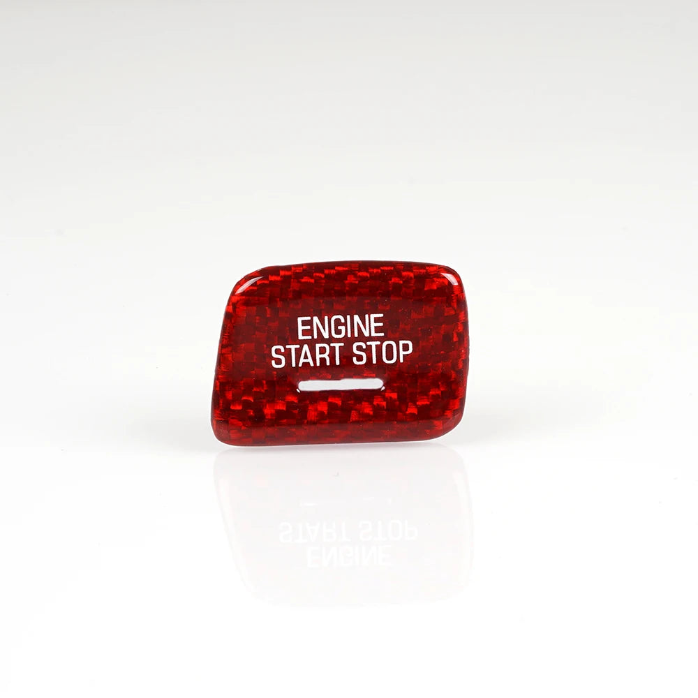 Carbon Start Stop Push Button For Chevrolet Camaro Corvette C7 Car Engine Ignition Switch Button Cover Decoration Trim Keyless