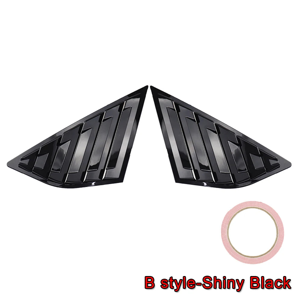 Rear Quarter Window Louvers Panel Side Tuyere Vent Cover Sticker Trim fit for Ford Focus 2012-2018 ST RS Hatchback MK3 ABS 1Pair