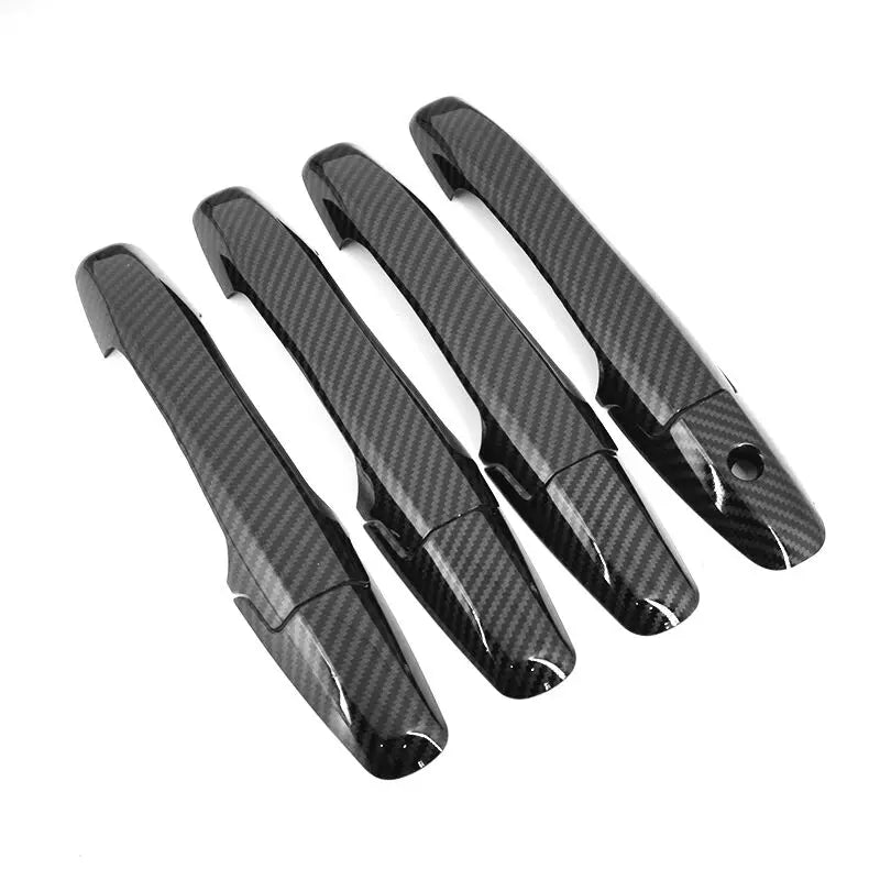 For Honda Civic 2006 2007 2008 2009 2010 2011 Carbon Fiber Chrome Car Door Handle Cover Decor Trim Styling Accessories