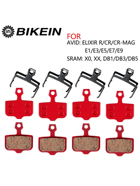 4 Pairs Resin/Ceramic/Full Metal Bike Disc Brake Pads For Avid Elixir R/CR/CR-MAG/E1/3/5/7/9 SRAM X0 XX DB1/3/5 MTB Brake Pads