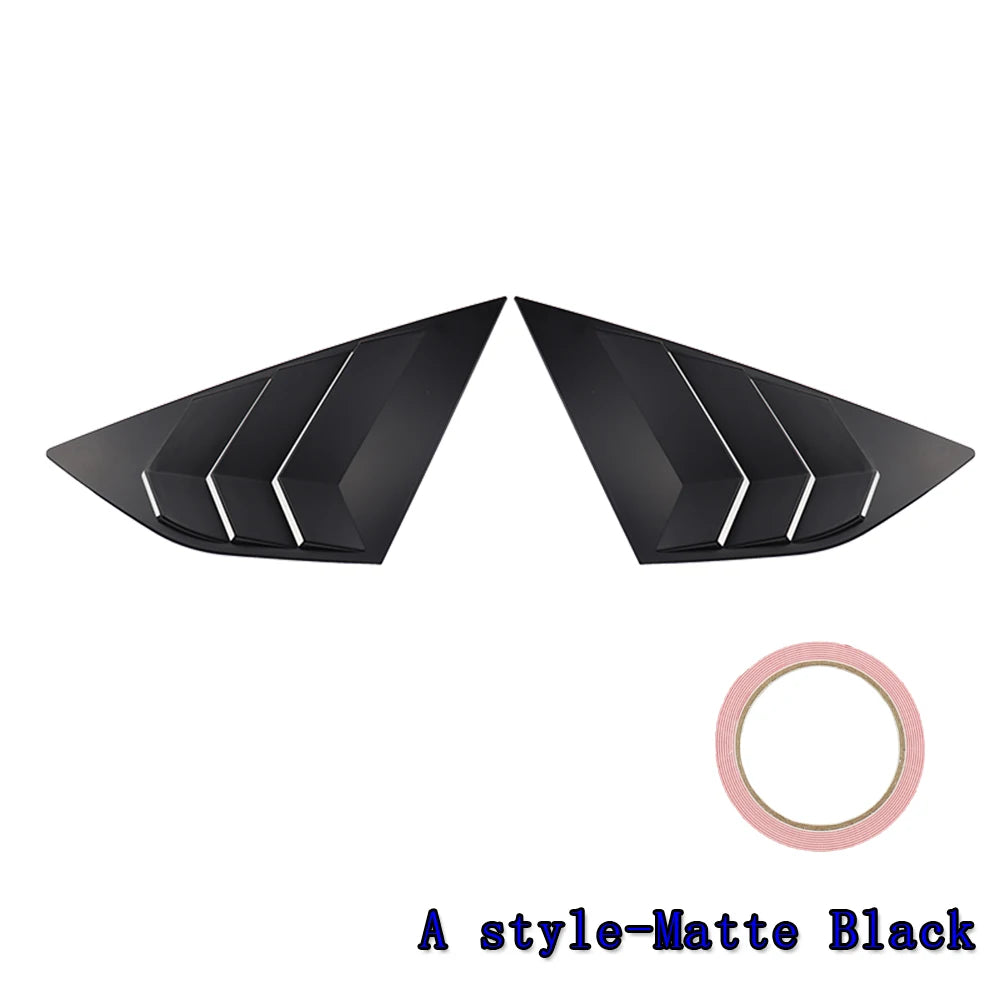 Rear Quarter Window Louvers Panel Side Tuyere Vent Cover Sticker Trim fit for Ford Focus 2012-2018 ST RS Hatchback MK3 ABS 1Pair