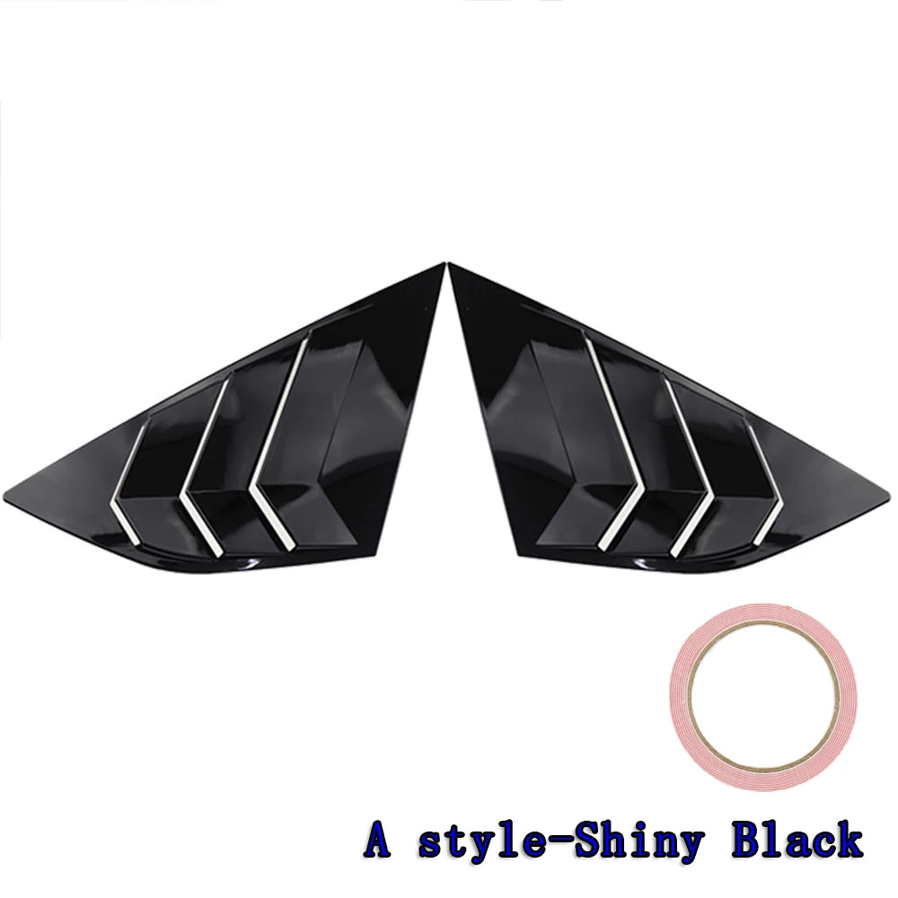 Rear Quarter Window Louvers Panel Side Tuyere Vent Cover Sticker Trim fit for Ford Focus 2012-2018 ST RS Hatchback MK3 ABS 1Pair