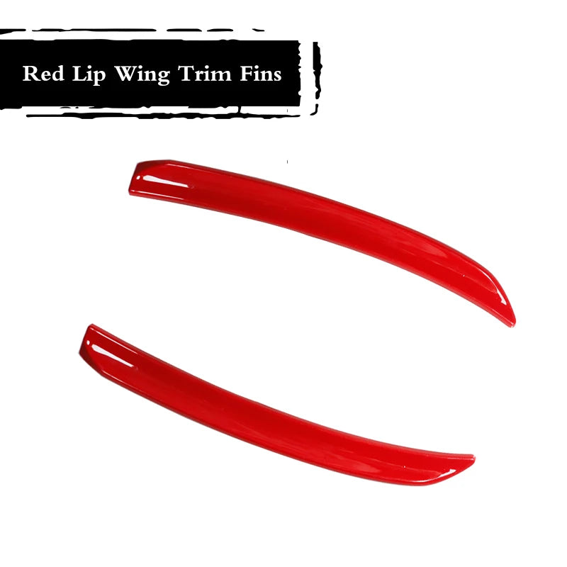 New Sport Red/Carbon Fiber Style Rear Wing Trim Spoiler Exte