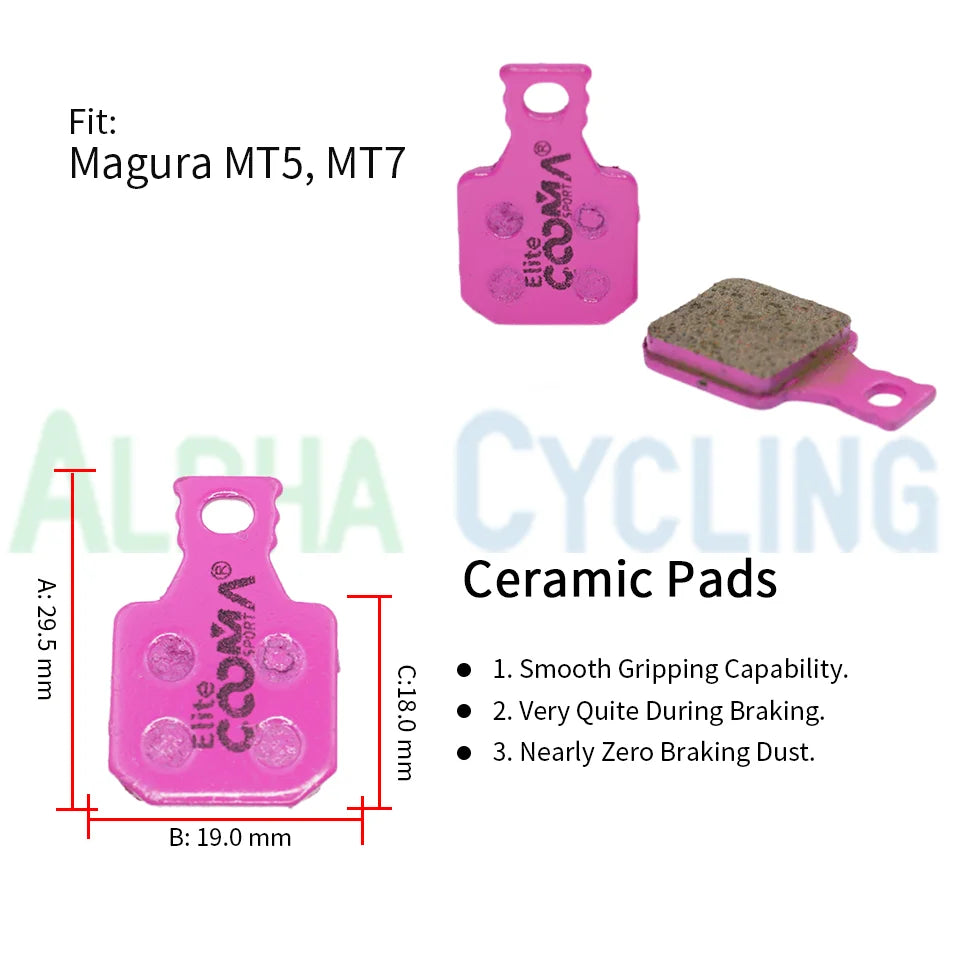 4 Pairs Bicycle Ceramic Disc Brake Pads for Magura MT5 MT7 C