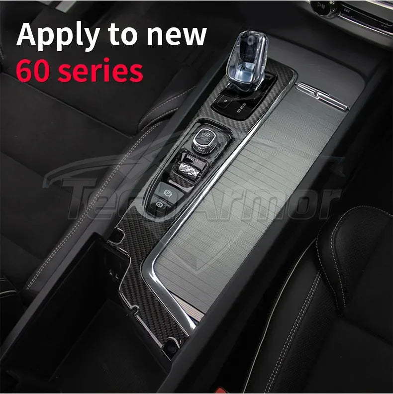 Car Center Console Gear Panel Carbon Fiber Sticker Protector