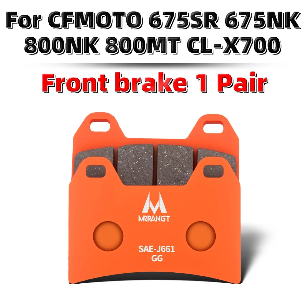 MRRANGT Low Noise High Performance Ceramic Brake Pads Set fit for CFMOTO 700CL-X 700MT 675SR 675NK 500SR 800MT 800NK