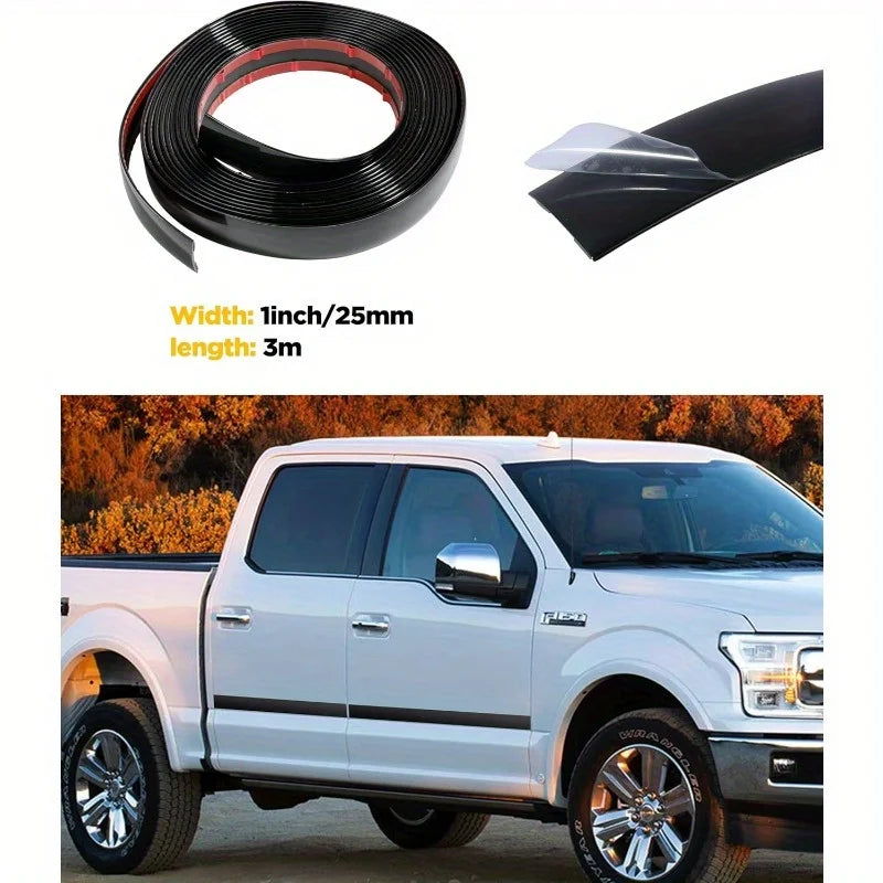 YITAPE Self Adhesive Car Chrome Trim Strip PVC Exterior Side