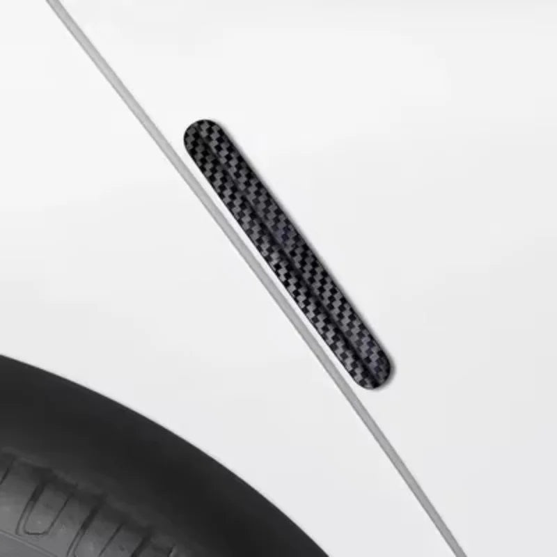 4pcs Universal Car Door Strips Anti Scratch Sticker Carbon F