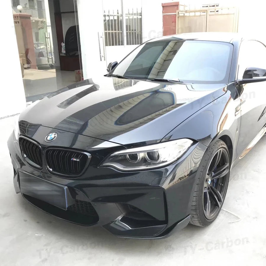 Real Carbon Fiber Car Front Bumper Splitter Side Cover For B