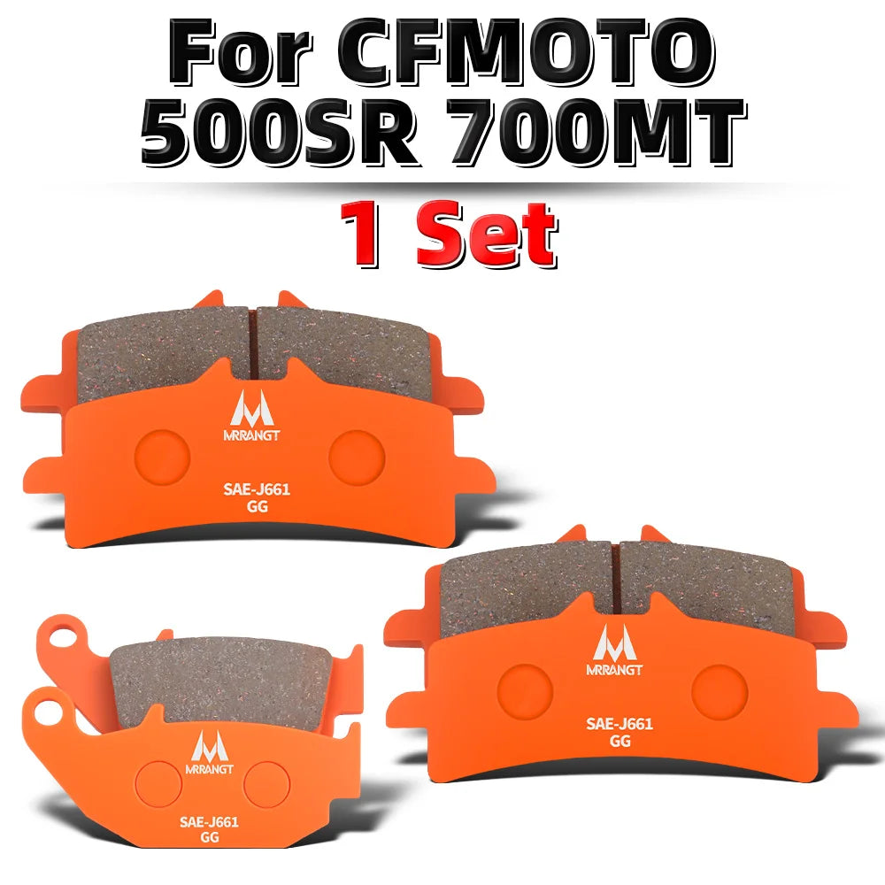 MRRANGT Low Noise High Performance Ceramic Brake Pads Set fit for CFMOTO 700CL-X 700MT 675SR 675NK 500SR 800MT 800NK