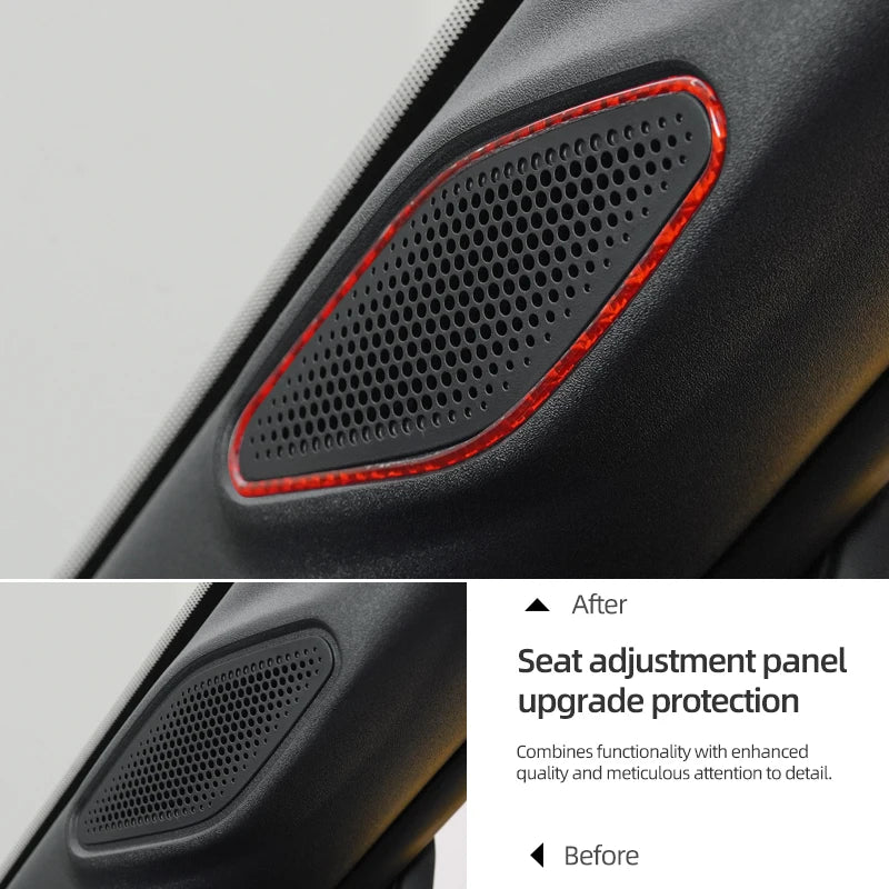 Carbon Fiber Auto A-Pillar Speaker Panel Cover Trim Sticker 
