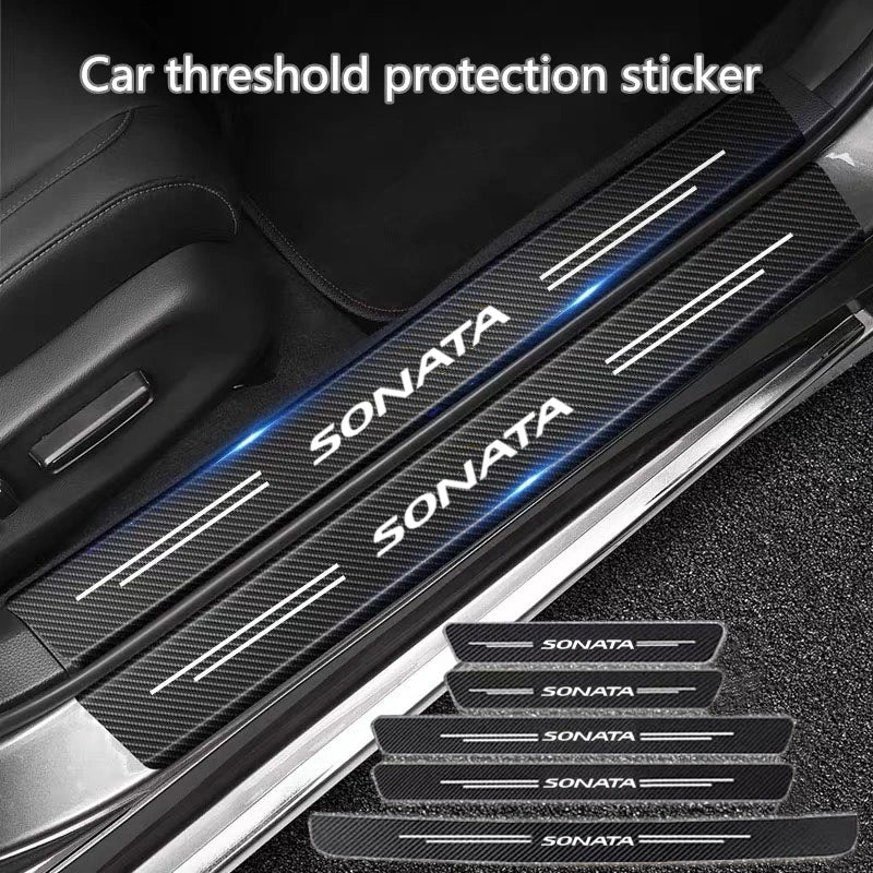 60X7CM Car Door Sill Side Anti Scratch Protector Strip Carbo