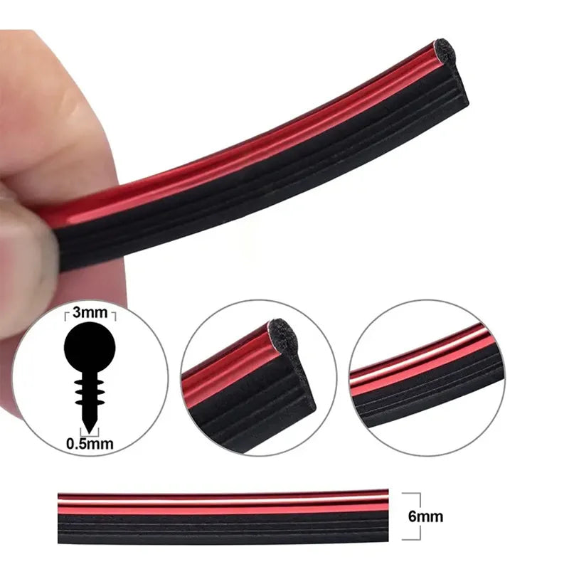 5M Universal Car Moulding Decoration Strips - Flexible Inter