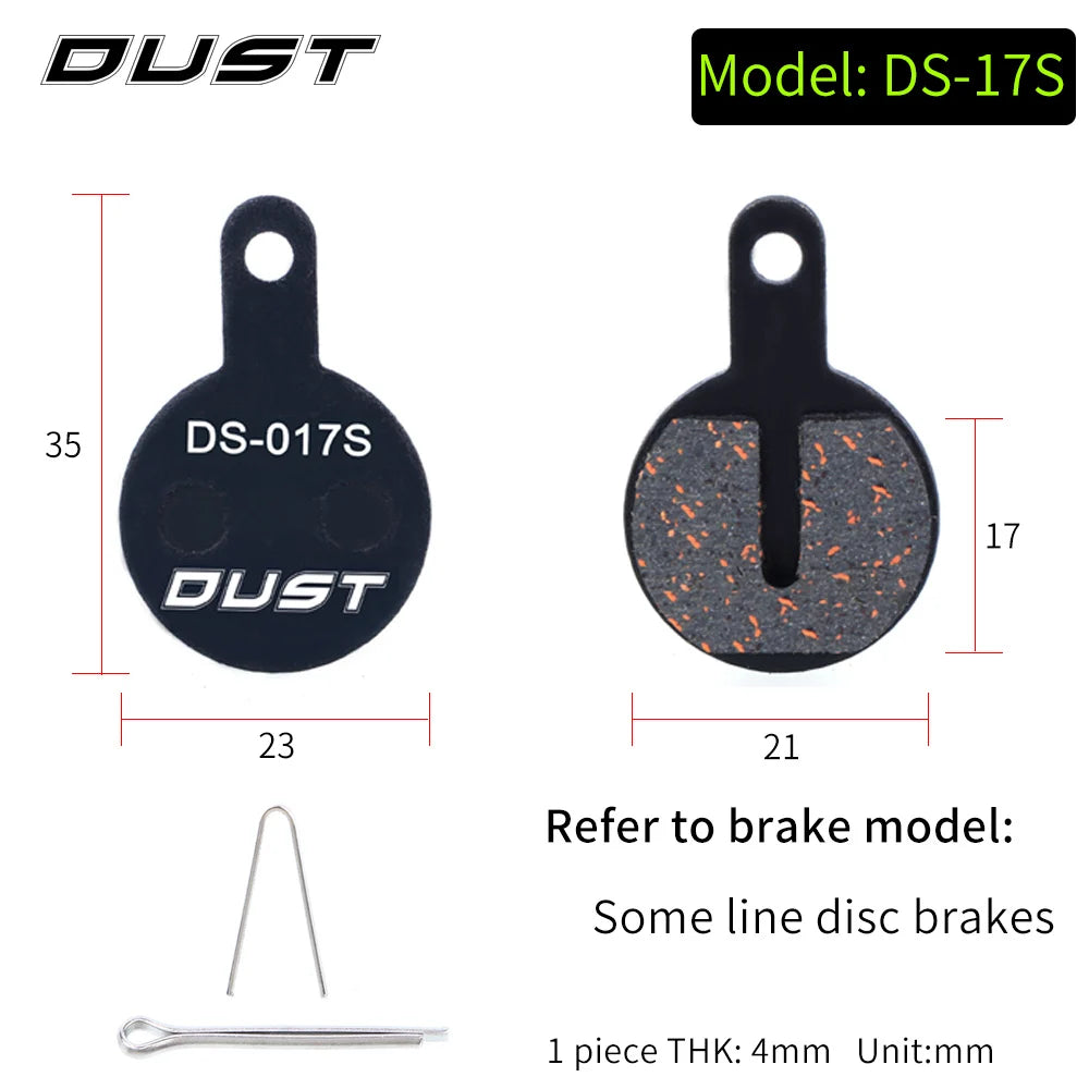 DUST 1Pair Semi-Metal Bicycle Hydraulic Disc Brake Pad MTB Mountain Bike Parts for SHIMANO XT XTR M315 SRAM Avid BB5 BB7 E1 E3